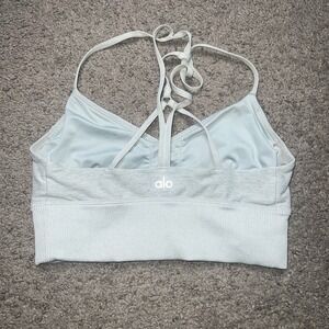 Alo Yoga Alosoft Lavish Sports Bra in Athletic Light Green Size S